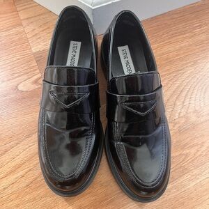 Steve Madden Black Patent Leather Loafers